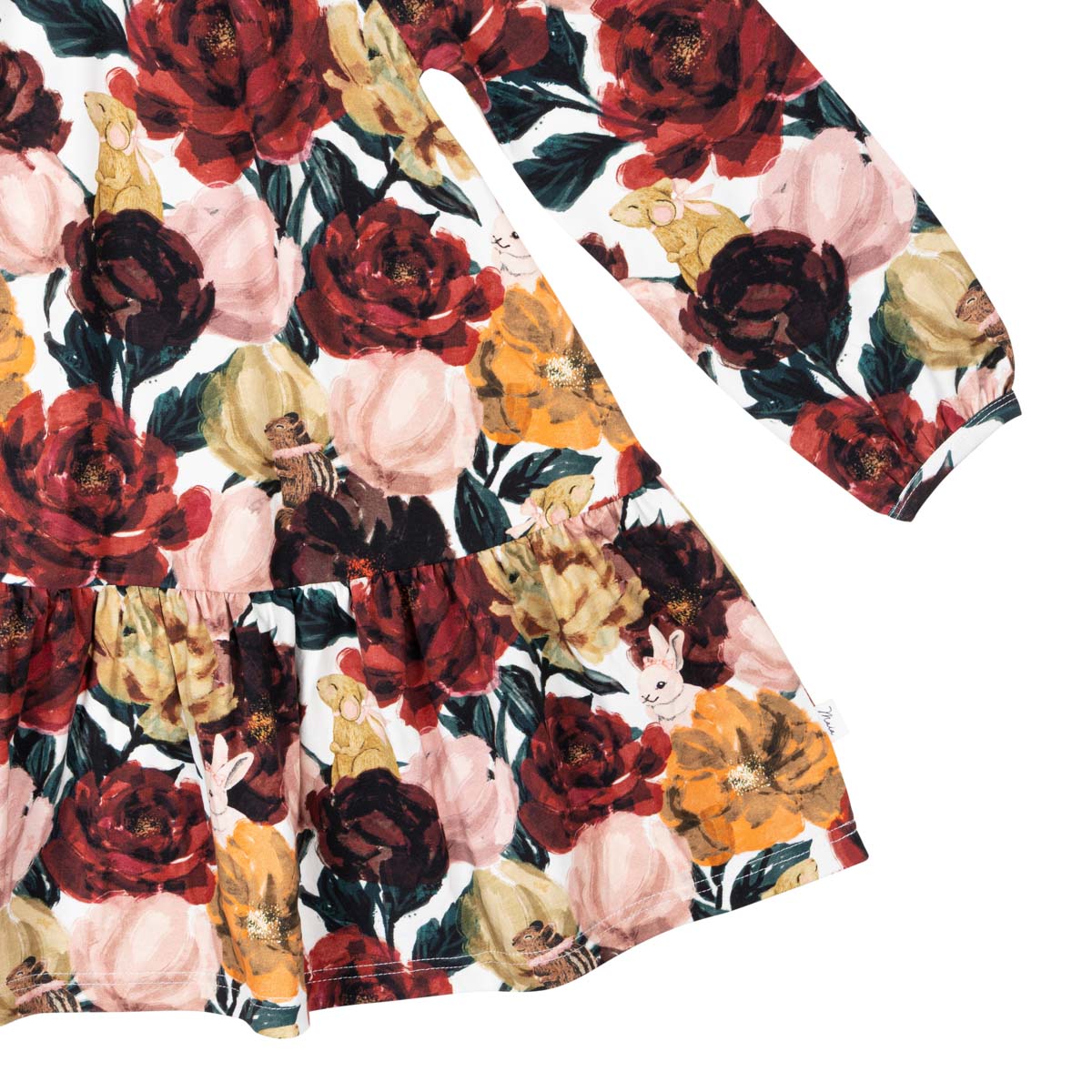 Bloomy dress, dark red