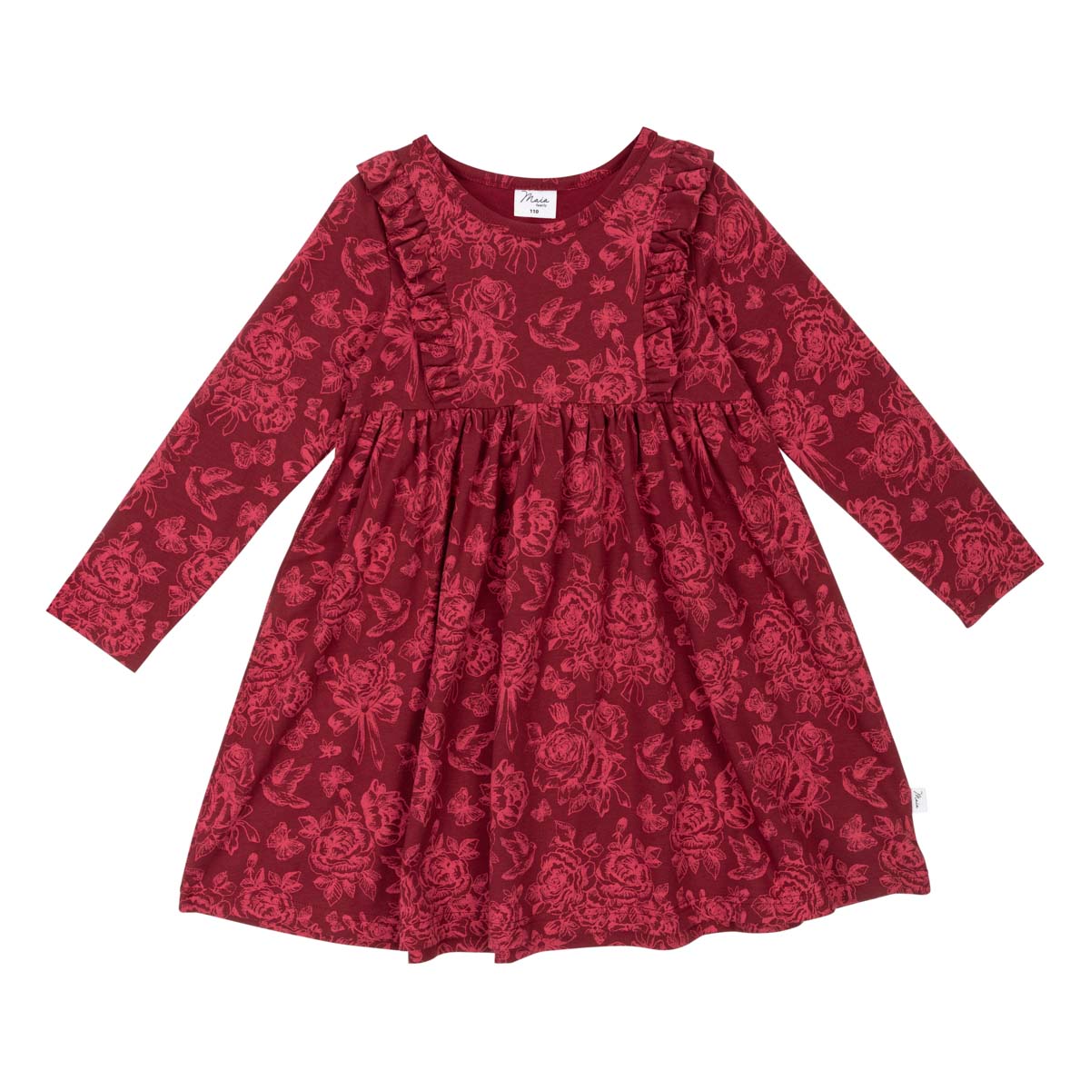 Rosaline dress, dark red