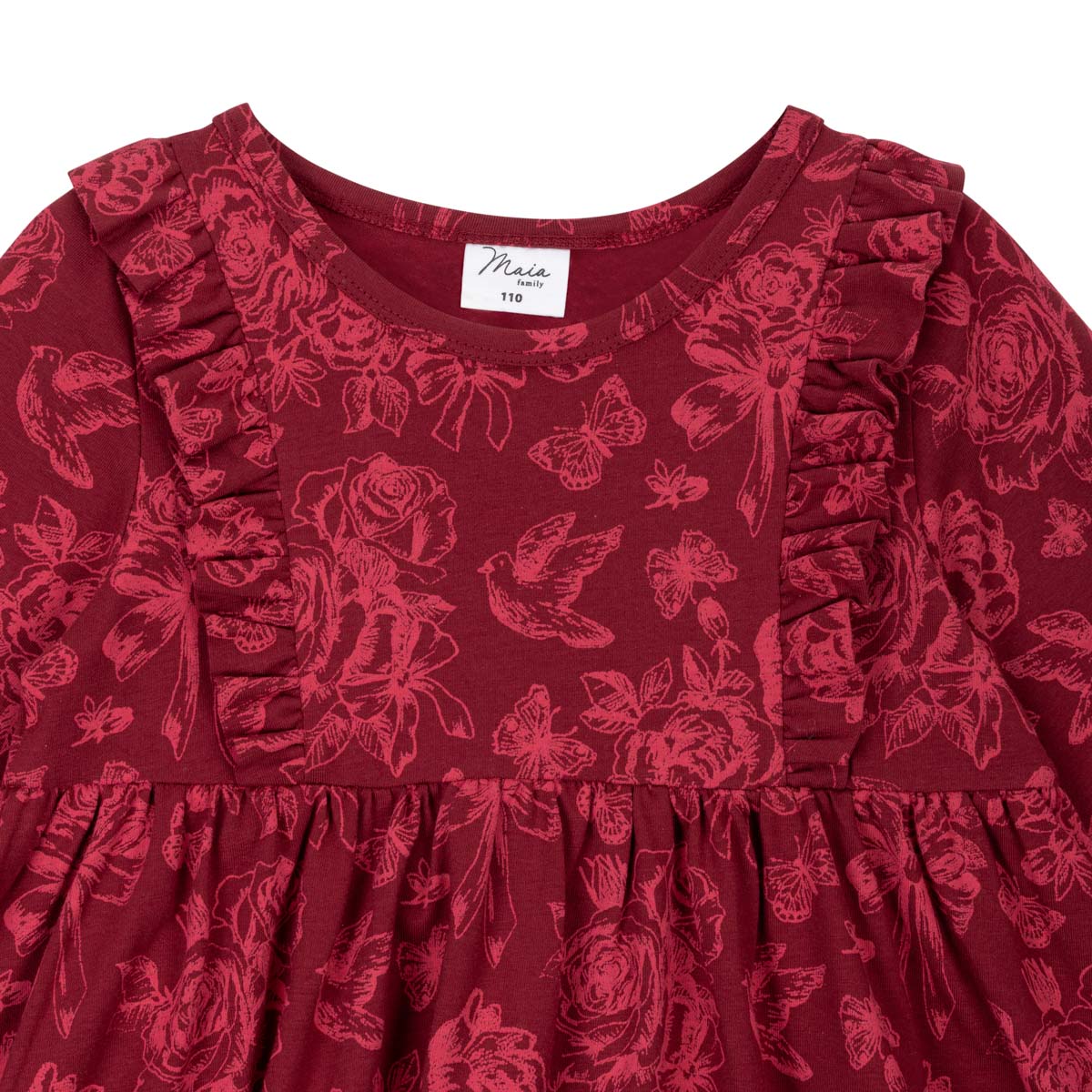 Rosaline dress, dark red