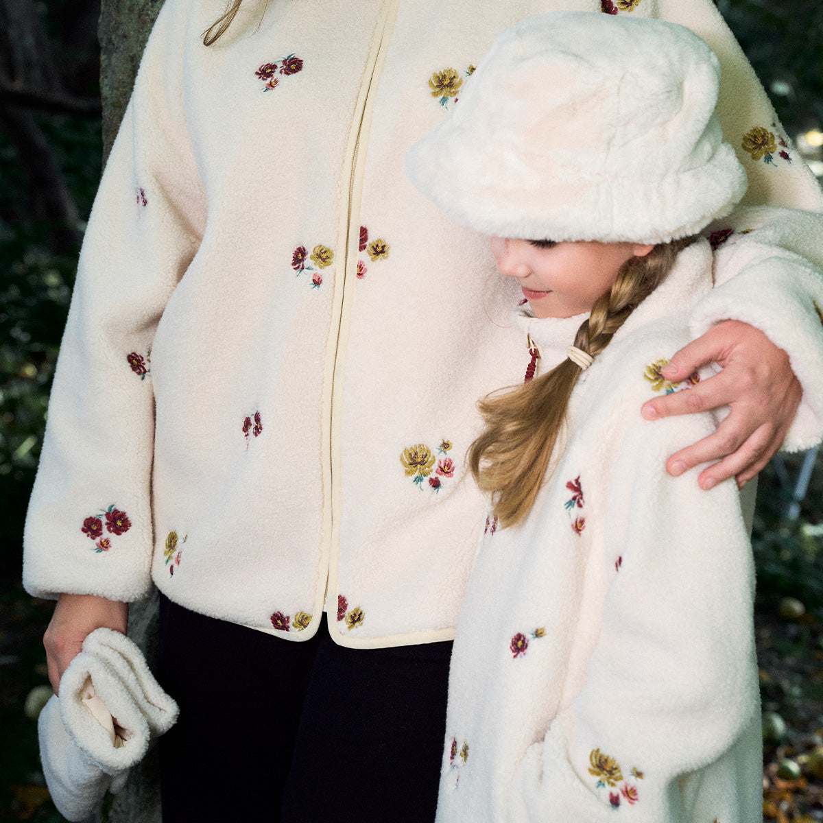 Nocturne teddy jacket, natural white