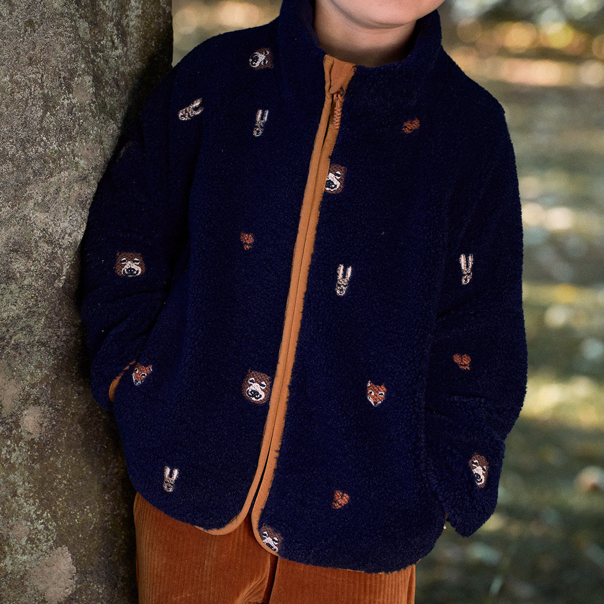 Rascals teddy jacket, dark blue
