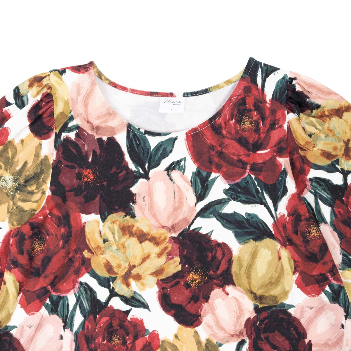 Laura dress, Bloomy, dark red