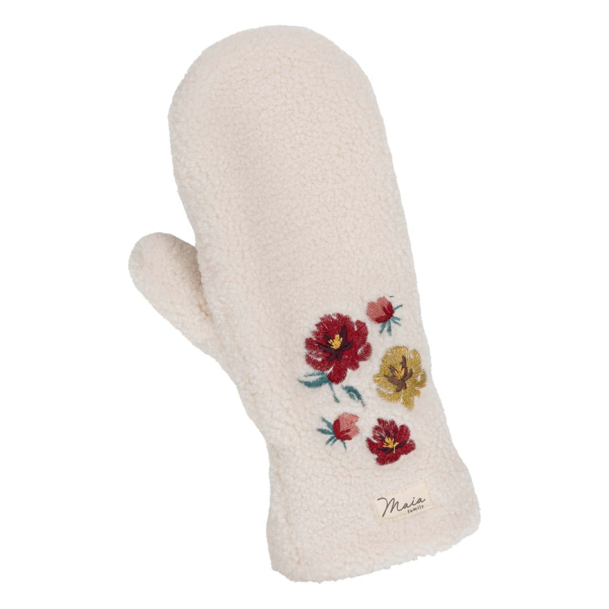 Malla teddy mittens, Nocturne, natural white