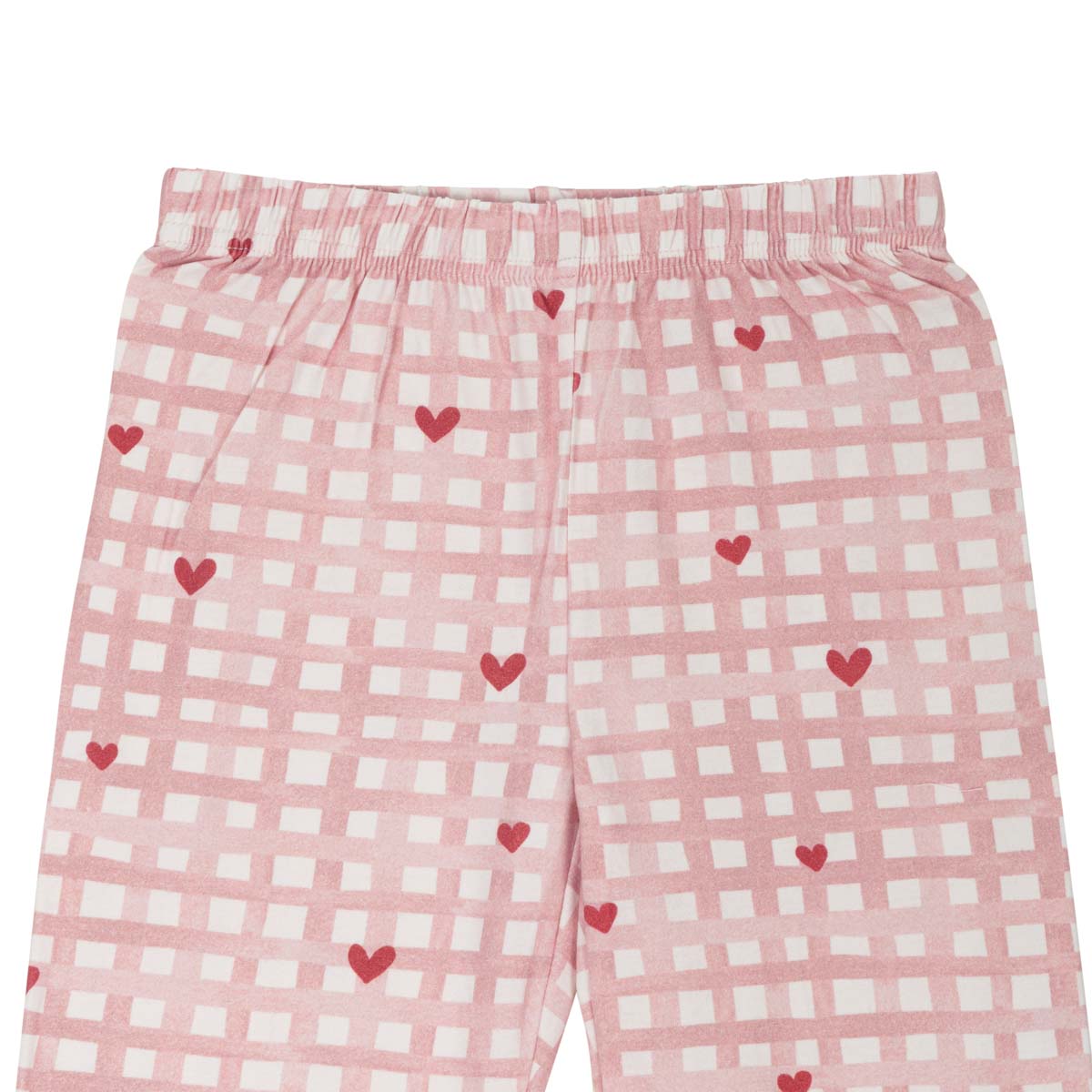 Heart checks pyjama, pink