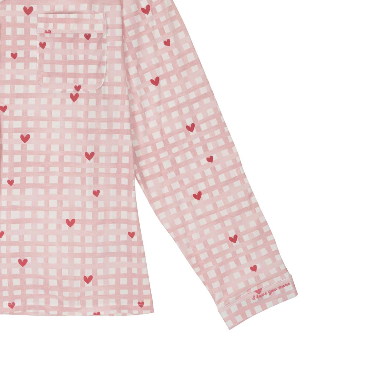 Aava pyjama, Heart checks, pink
