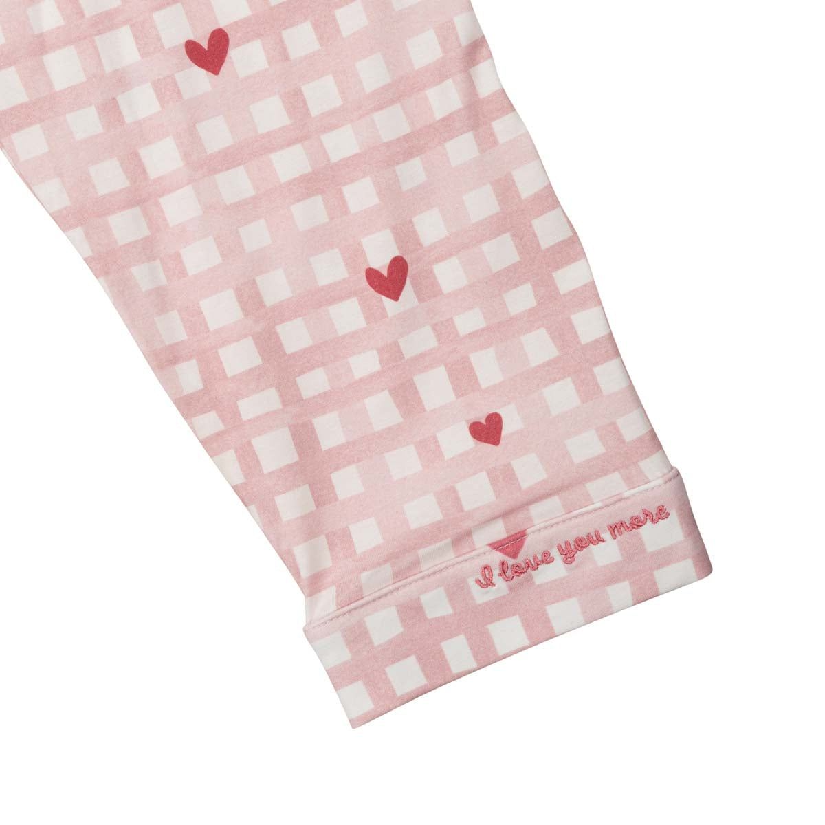 Aava pyjama, Heart checks, pink