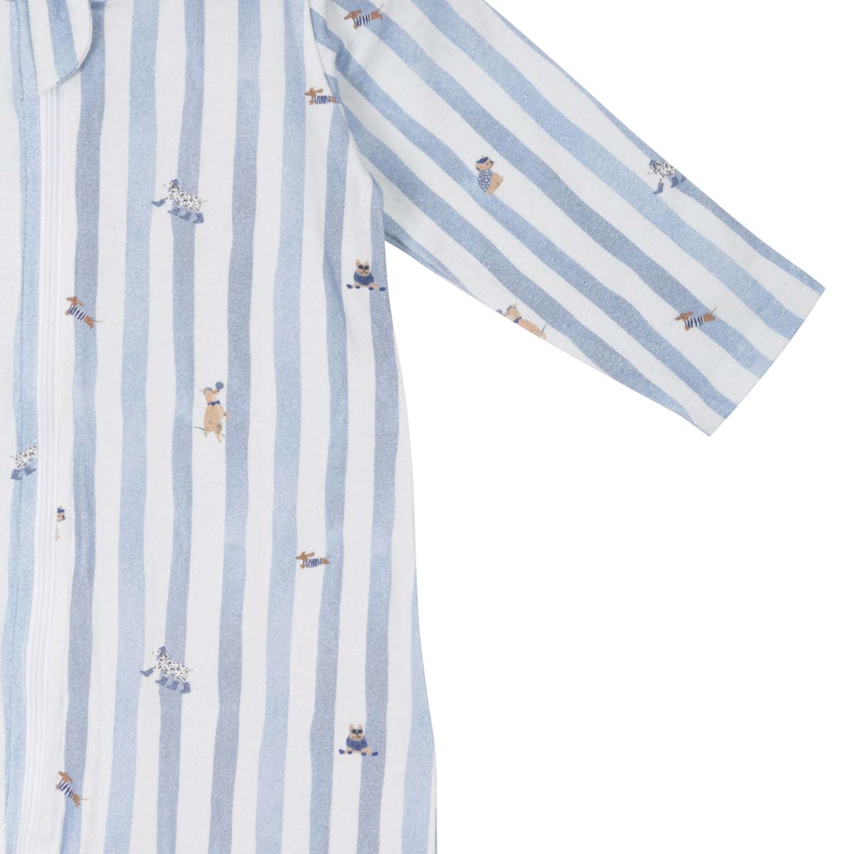 Dog stripe pyjama for babies, light blue