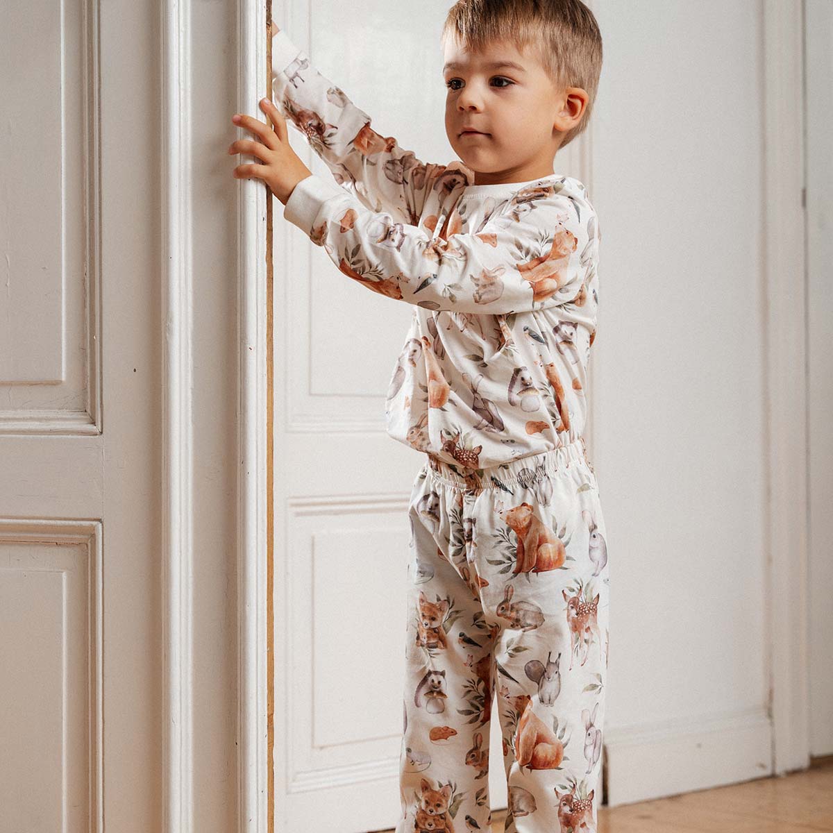 Forest Animals pyjama, ecru