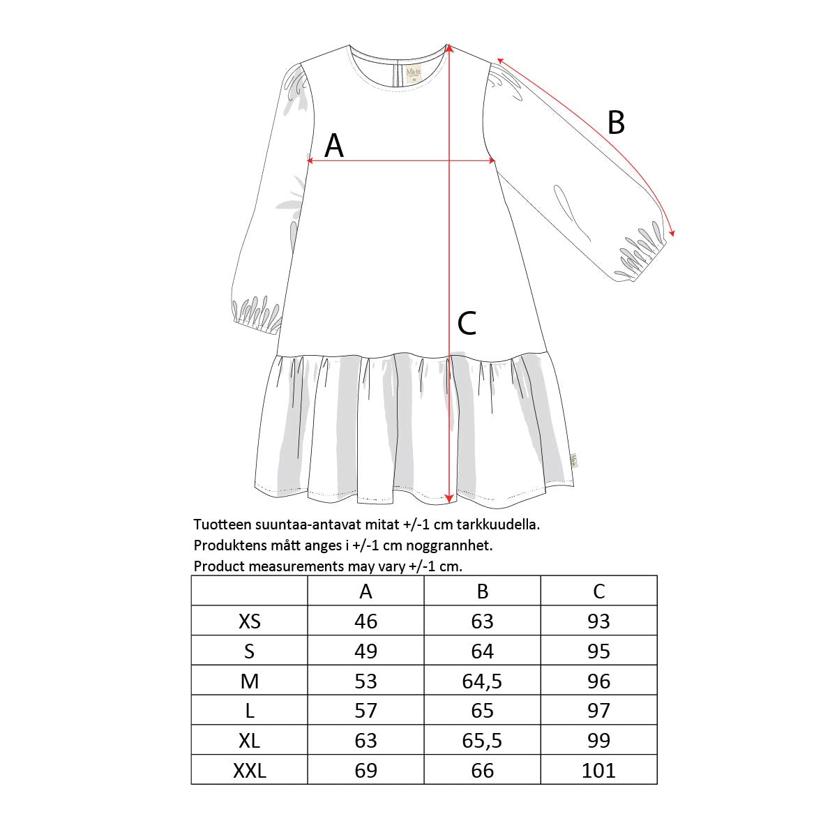 Laura dress, Winter Garden, natural white