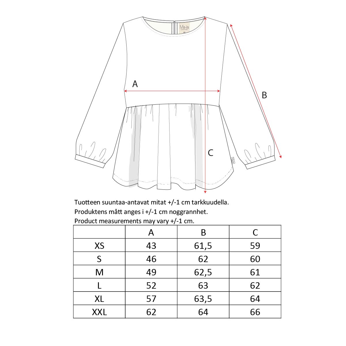 Lucille shirt, Primrose, black