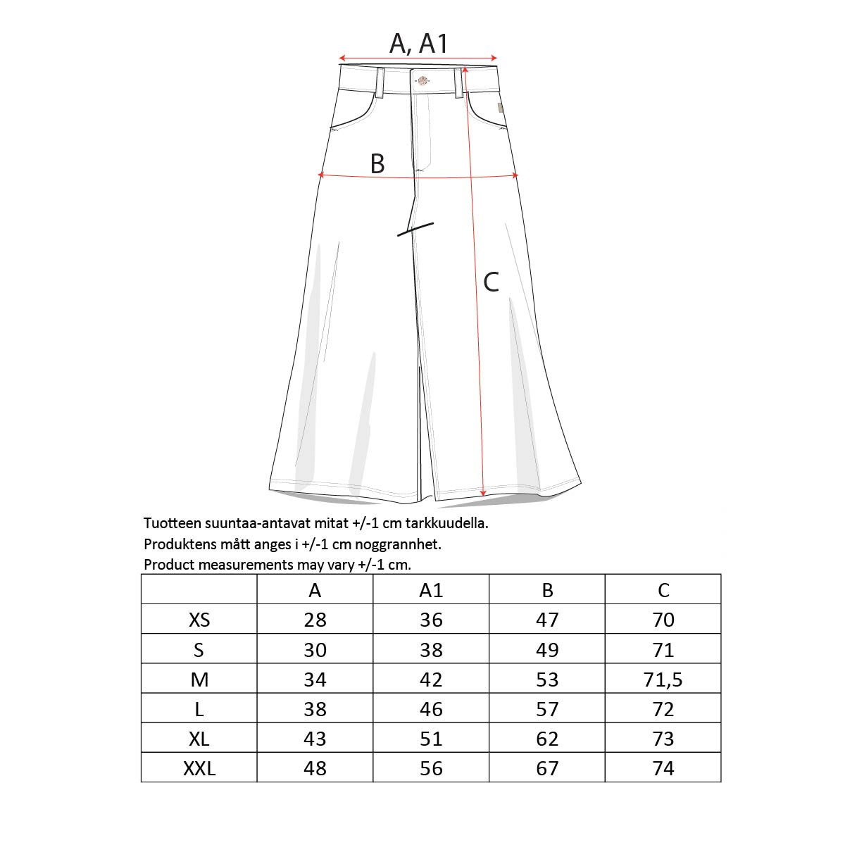 Minni denim skirt Hearts, blue